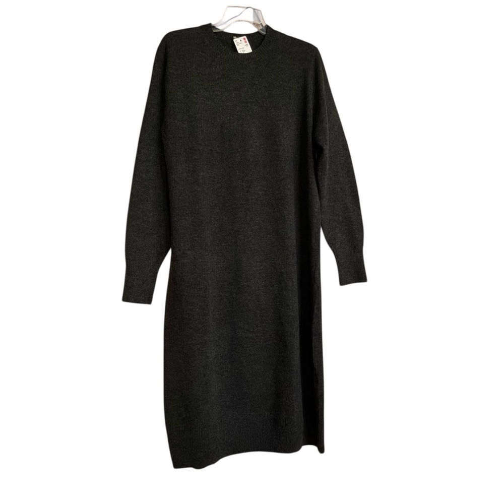 Uniqlo Women Souffle Yarn Dress Dark Gray Size Medium NWT